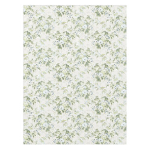 Sage Green English Chintz Tablecloth, Cabbage Rose Tablecloth