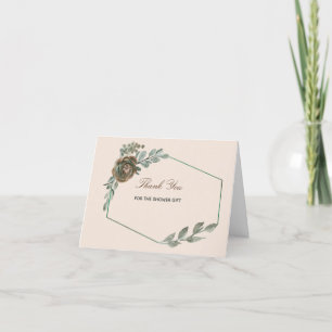 Sage Green et Blush Carte de remerciements