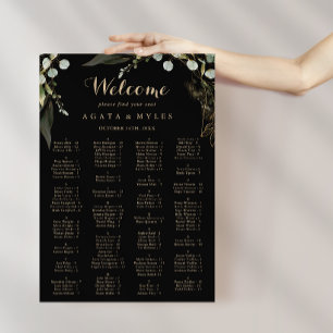 Sage Green Eucalyptus Alphabetical Seating Chart