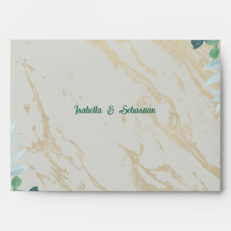 Sage Green Eucalyptus Botanical Wedding Envelope