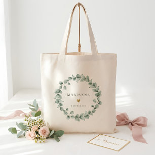 Sage Green Eucalyptus Bridesmaid Tote Bag