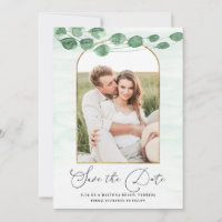 Sage Green Eucalyptus Garland Gold Oval Wedding