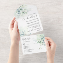 Sage Green Eucalyptus Greenery Wedding All In One 