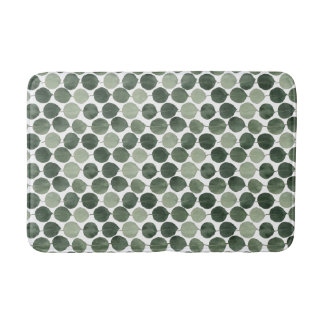 Sage Green Eucalyptus Leaf Pattern Botanical Plant Bath Mat