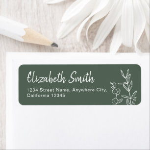 Sage Green Eucalyptus Leaves Return Address