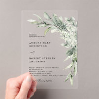 Sage Green Eucalyptus Minimalist Botanical Wedding