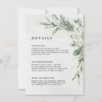 Sage Green Eucalyptus Minimalist Botanical Wedding