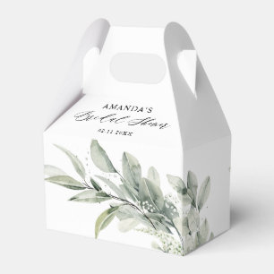 Sage Green Eucalyptus Minimalist Bridal Shower Favor Box