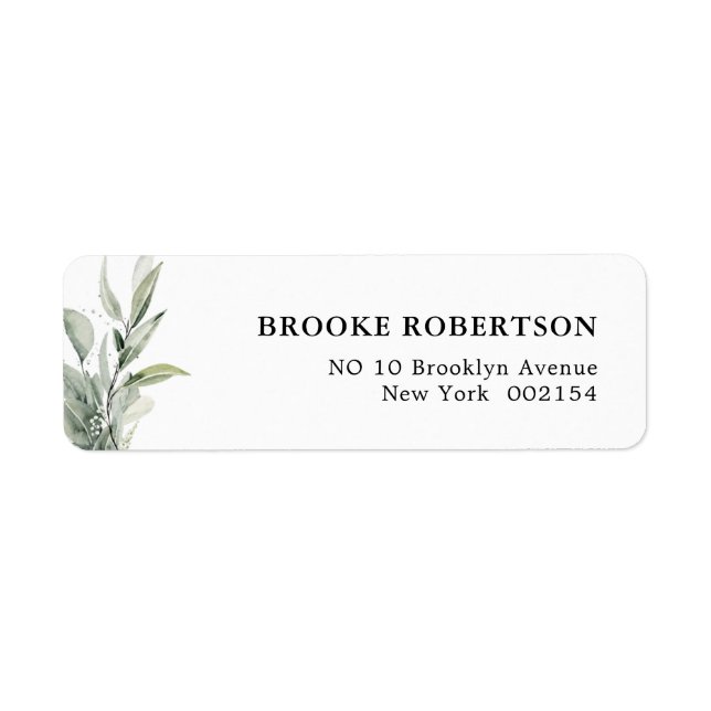 Sage Green Eucalyptus Minimaliste Mariage botaniqu (Devant)