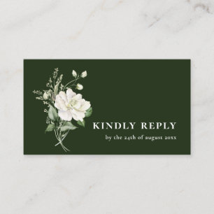 Sage Green Eucalyptus & QR Code Wedding RSVP Enclosure Card