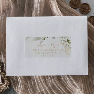 Sage Green Eucalyptus Wedding RSVP Address Label