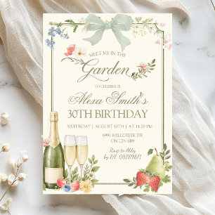 Sage Green Farmer's Market Meet Me In The Garden Invitation