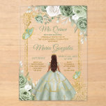 Sage Green Floral Butterfly Gold Frame Mis Quince Acrylic Invitations<br><div class="desc">EDITABLE Sage Green Floral Butterfly Gold Frame Mis Quince Acrylic Invitation
Elegant Sage Green And White Floral Princess Dress Quinceanera Acrylic Invitation
Mis Quince 15 Anos,  16th Birthday Butterfly Party</div>