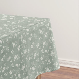Sage Green Floral , Farmhouse, Cottagecore Tablecloth