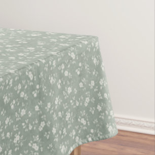 Sage Green Floral , Farmhouse, Cottagecore Tablecloth