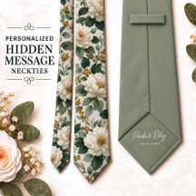 Sage Green Floral Groom Personalized Wedding