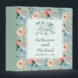 Sage Green Floral Lace Elegant Wedding Calligraphy Binder<br><div class="desc">Sage Green Floral Lace Elegant Winter Wedding Calligraphy design.</div>