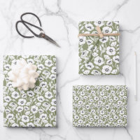 Sage Green Floral Pattern