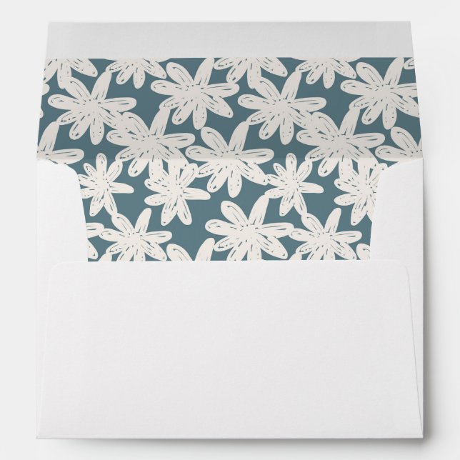Sage Green Floral Script Country Farmhouse Envelope (Back (Bottom))