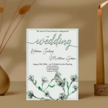 Sage Green Floral Watercolor Wedding
