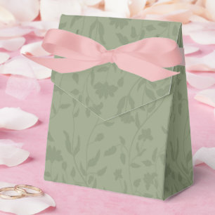 Sage green floral Wedding Favor Box