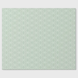 Sage Green Flower of Life Wrapping Paper
