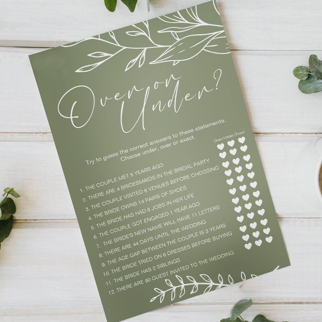 Sage Green Flowers Game Over Under Flyer (Creator Uploaded)