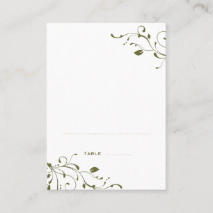 Sage Green Folded Place Cards