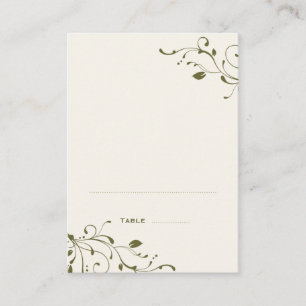 Sage Green Folded Place Cards