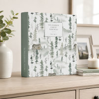 Sage Green Forest Cabin Personalized Family Photo