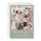 Sage Green Four Photo Collage Script Wedding