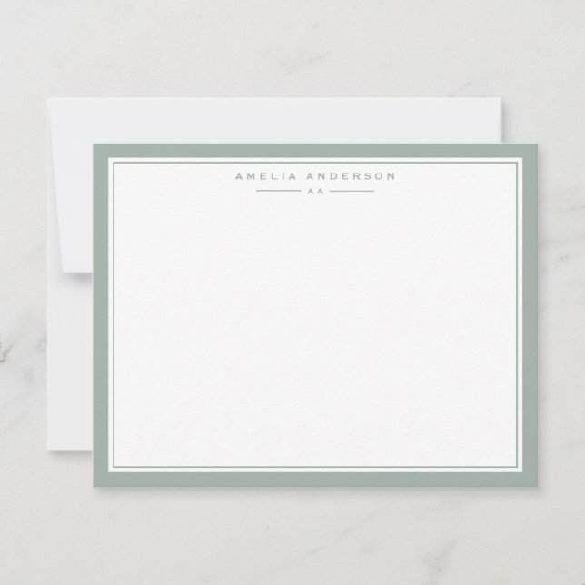 Sage Green Frame Note Card (Front)
