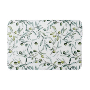 Sage Green French Country Olive  Bath Mat