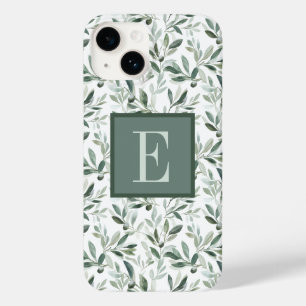 Sage Green French Country Olive Monogram Case-Mate iPhone 14 Case