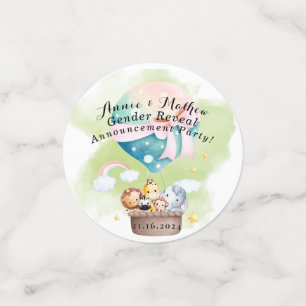 Sage Green Gender Reveal Baby Animal Safari Confetti