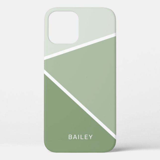 Sage Green Geometric Case-Mate iPhone Case (Back)