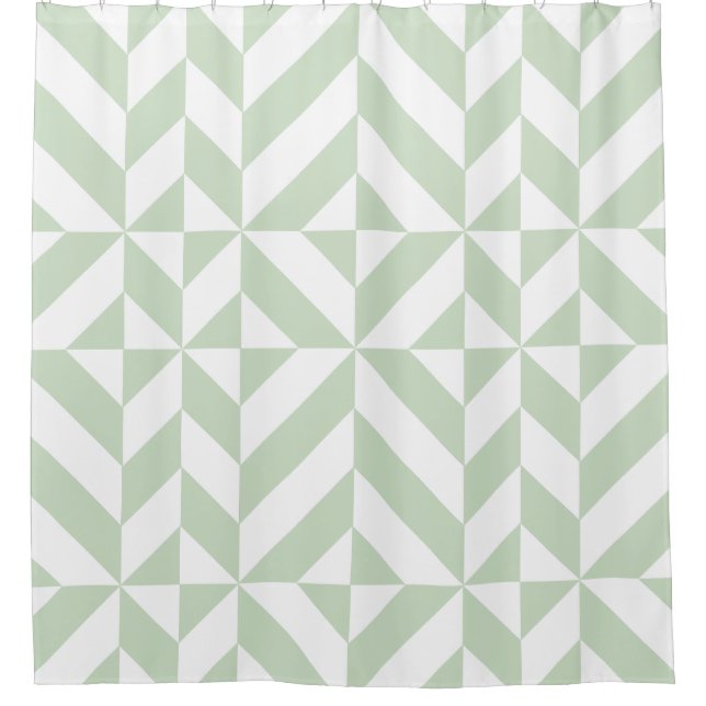 Sage Green Geometric Deco Cube (Front)