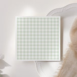 Sage Green Gingham Baby Shower Napkin<br><div class="desc">Add a finishing touch to your baby shower decor with these elegant sage gingham napkins.</div>