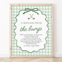 Sage Green Gingham Golf A Message from the Bump