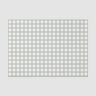 Sage Green Gingham Pattern Tissue Paper