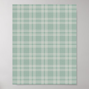 Sage Green Gingham Poster