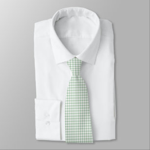 Sage Green Gingham Tie