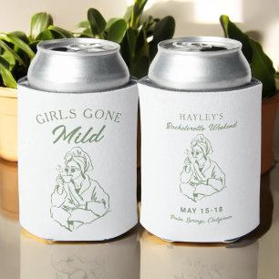 Sage Green Girls Gone Mild Spa Bachelorette Can Cooler