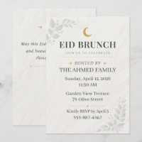 Sage Green & Gold Botanical Sage Eid Brunch Moon
