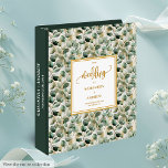 Sage Green Gold Eucalyptus Wedding 3 Ring Binder<br><div class="desc">✅ For matching items search 198W in my collections ✅ Celebrate love and memories with our elegant wedding ring binder and memory album collection, designed with watercolor eucalyptus greenery and shimmering gold accents. Featuring deep green, emerald, sage, hunter, and forest green tones mixed with luxe gold leaves, each album offers...</div>