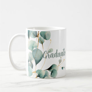 Sage Green Gold Graduation  Coffee Mug