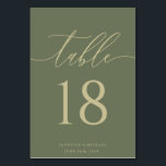 Sage Green Gold Simple Wedding Seating Table Number<br><div class="desc">Sage Green Gold Simple Wedding Seating</div>