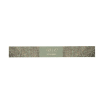 Sage Green Gold Wedding Belly Band Elegant Luxury