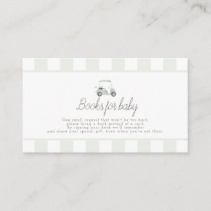 Sage green golf cart books for baby enclosure card