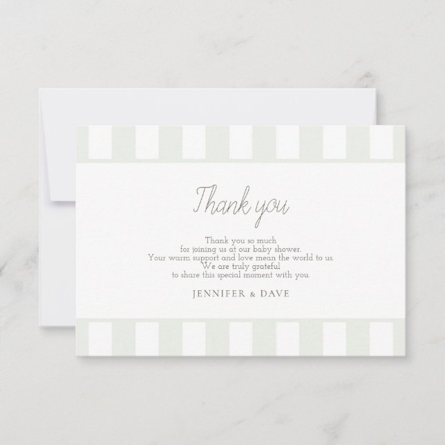 Sage green golf cart thank you card (Front)